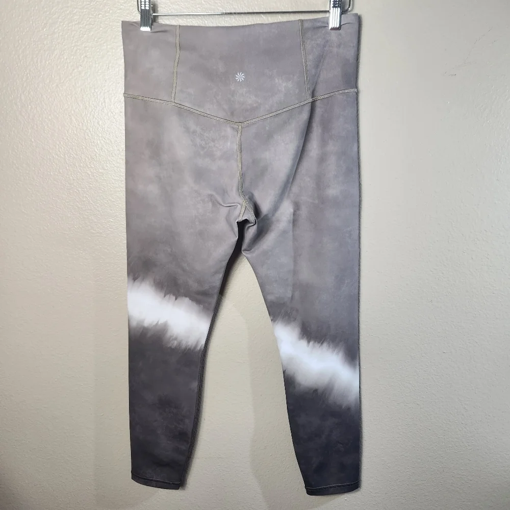 Athleta Tall Brown Tie Dye High Rise Elation 7/8 Leggings-Size LT